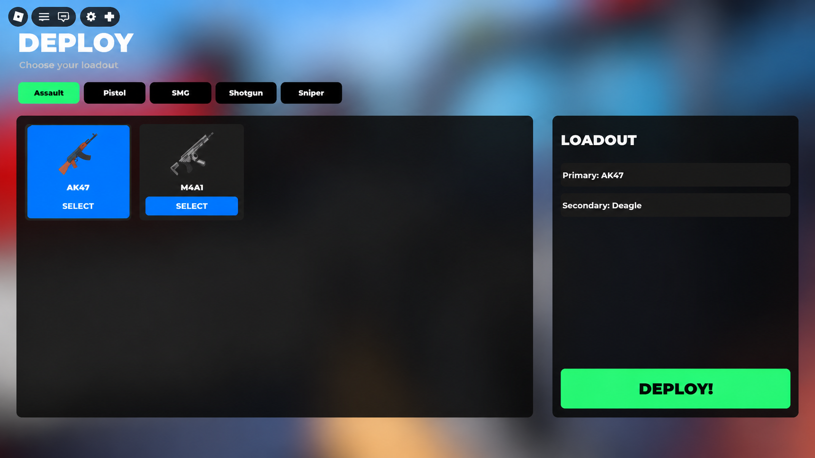 Aim Rounds Menu