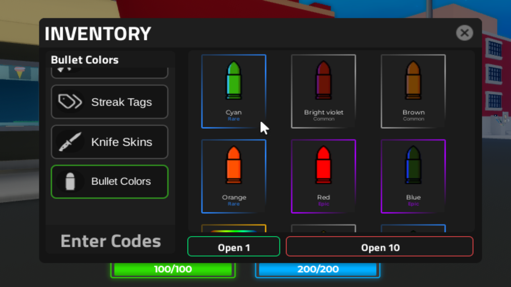 Inventory Menu